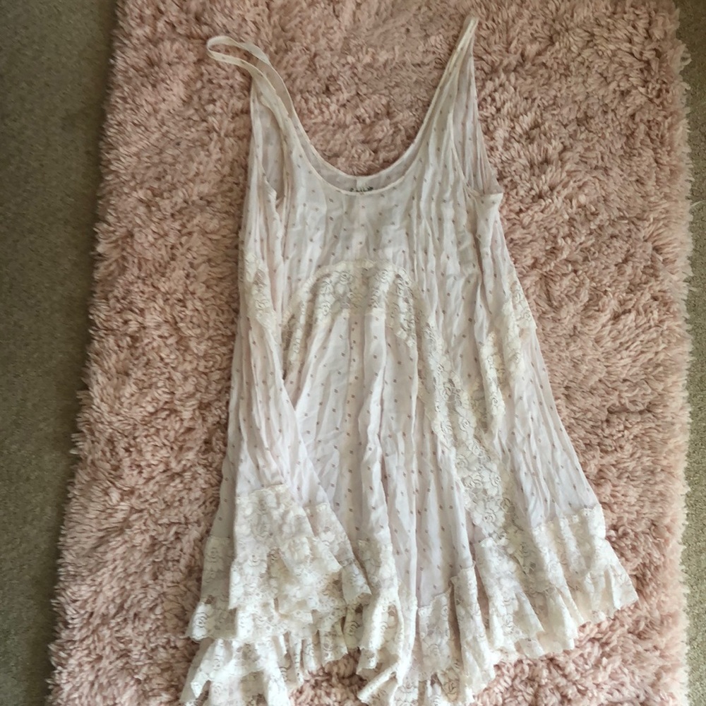 Free People Intimately Light Pink Lace Dress